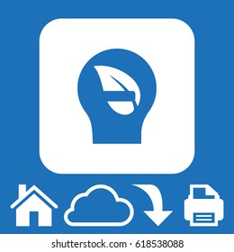 Ecological lightbulb icon stock vector illustration flat design
