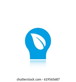 Ecological lightbulb icon stock vector illustration flat design