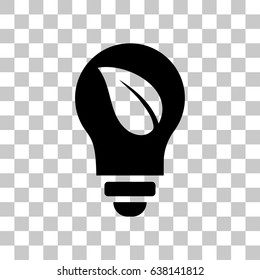 Ecological lightbulb icon stock vector illustration flat design