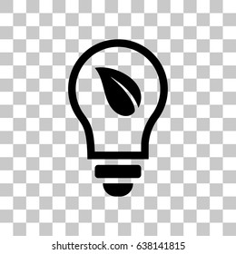 Ecological lightbulb icon stock vector illustration flat design