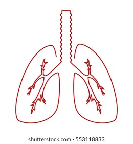 Ecological lungs isolated icon