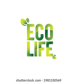 Ecological modern logo of abstract leaf 