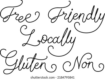 Ecological Natural Product Calligraphy Inscriptions cut file