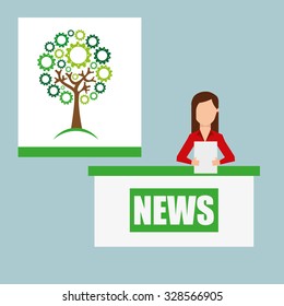 ecological news design, vector illustration eps10 graphic 