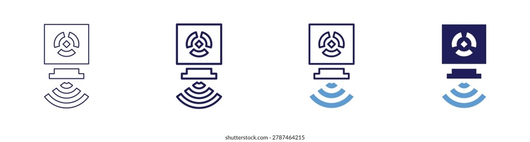 Ecological niches icon in 4 different styles. Thin Line, Line, Bold Line, Duotone. Duotone style. Editable stroke.