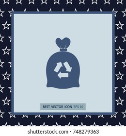 Ecological packing, vector icon
