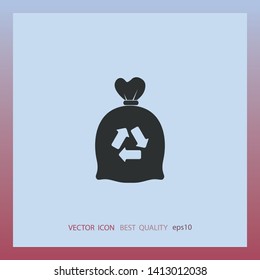 Ecological packing, vector icon, web design element