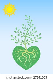 Ecological poster: to love and preserve the nature