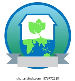 Ecological poster. The sprout is growing from the Earth.