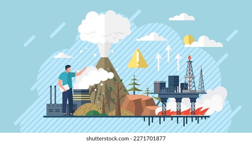 Ecological problem. Planet Earth is full of rubbish. Save the planet. Earth Day. Restoration of ecology of the planet. Toxic waste. Emissions from factories. Changing of the climate. Waste pollution