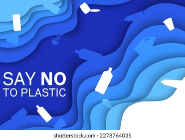 Ecological problem. Planet Earth is full of rubbish. Save the planet. Earth Day. Restoration of the ecology of the planet. Garbage in the ocean. Water pollution. plastic in water. Waste in the ocean