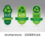 Ecological recycle labels - logo vector icons
