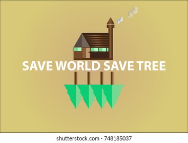 Ecological save the world concept, Earth friendly, Earth day,Vector illustrator