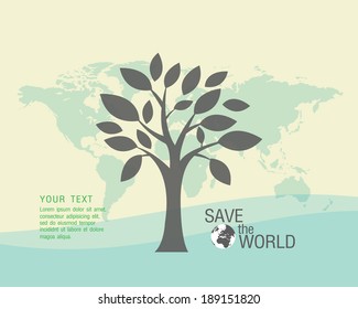 Ecological and save the world green
