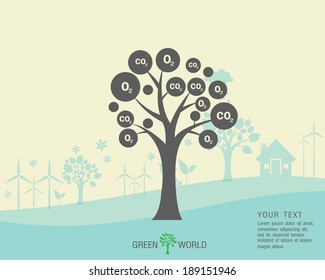 Ecological and save the world green