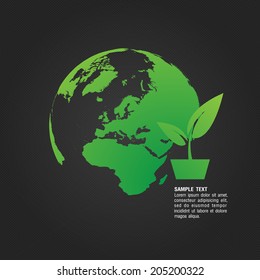 Ecological and save the world green