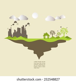 Ecological and save the world green