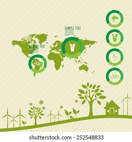 Ecological and save the world green