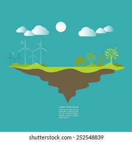 Ecological and save the world green