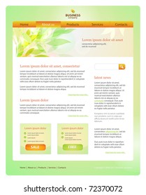 Ecological or spring web site design template. Vector illustration, EPS 10