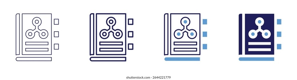 Ecological succession icon in 4 different styles. Thin Line, Line, Bold Line, Duotone. Duotone style. Editable stroke.