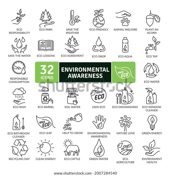 Ecological Succession Icons\
Pack. Thin line icons set. Flat icon collection set. Simple vector\
icons