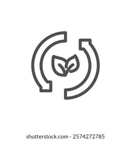 ecological sustainability outline icon vector design good for web or mobile app