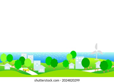 Ecological Sustainable City banner illustration