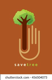 ecological symbols and signs,human's hands and green growing plants & leafs