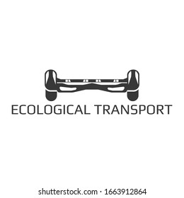 Logotipo monocromo del transportador ecológico con texto