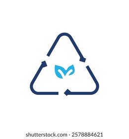 ecological and triangle recycle colored icon vector design good for web or mobile app