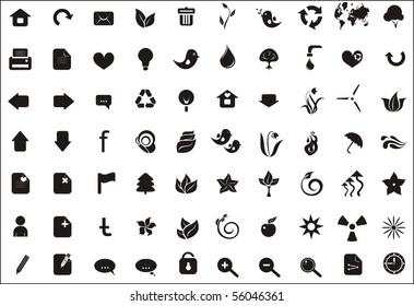 ecological and web icons for your ecological website