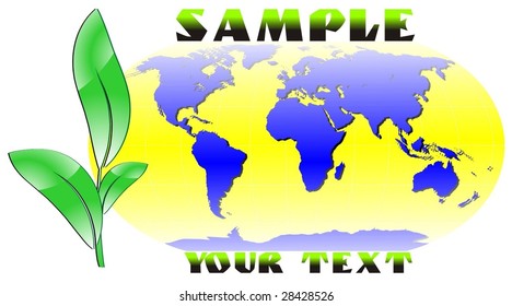 ecological world map vector