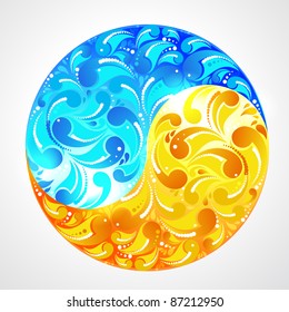  ecological yinyang - water and sun