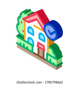 ecologically clean territory icon vector. isometric ecologically clean territory sign. color isolated symbol illustration