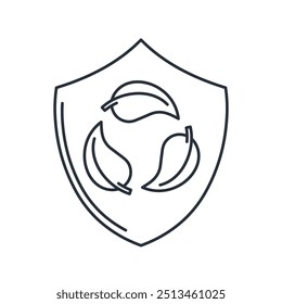 Ecologically protection.Vector linear icon isolated on white background.