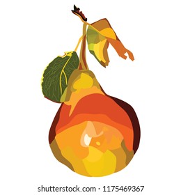 Ecologically pure pear fruit. Gifts of gardens