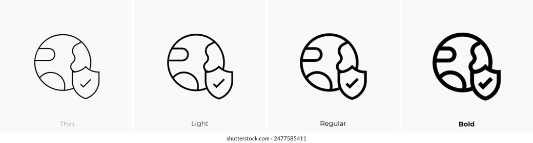 ecologism icon. Thin, Light Regular And Bold style design isolated on white background