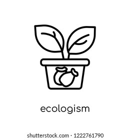 ecologism icon. Trendy modern flat linear vector ecologism icon on white background from thin line Ecology collection, outline vector illustration