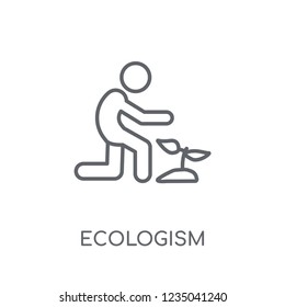Ecologism linear icon. Modern outline Ecologism logo concept on white background from Ecology collection. Suitable for use on web apps, mobile apps and print media.