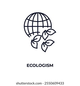 ecologism outline icon. Linear vector from ecology concept. Thin line ecologism icon isolated on white background