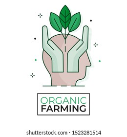 Ecologist icon - Organic Farming - Editable stroke