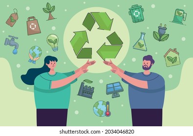 ecologists couple and set icons