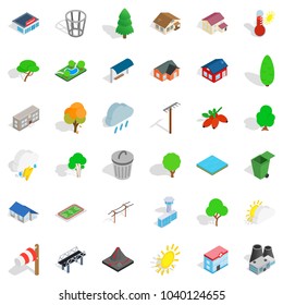 Ecologization icons set. Isometric set of 36 ecologization vector icons for web isolated on white background