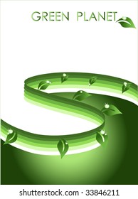 Ecology background with text field, vector