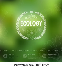 Ecology background. web and mobile interface template