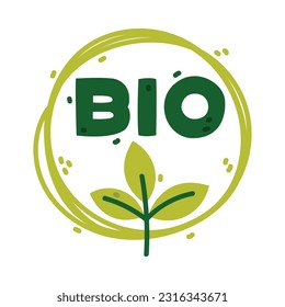 Ecology Badge and Green Eco Label or Sticker Vector Template