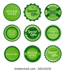 ecology badge and label theme with special offer