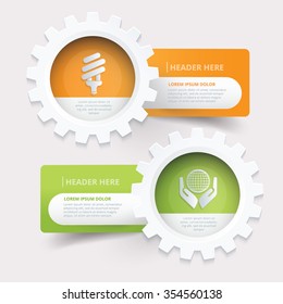 Ecology banner design,vector