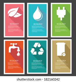 Ecology banner,Colorful version,vector